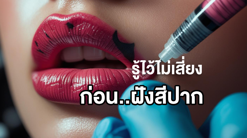 ฝังสีปาก ข้อเสียมีไหม? เทียบให้ชัดว่าน้อยกว่าการสักปากจริงไหม?