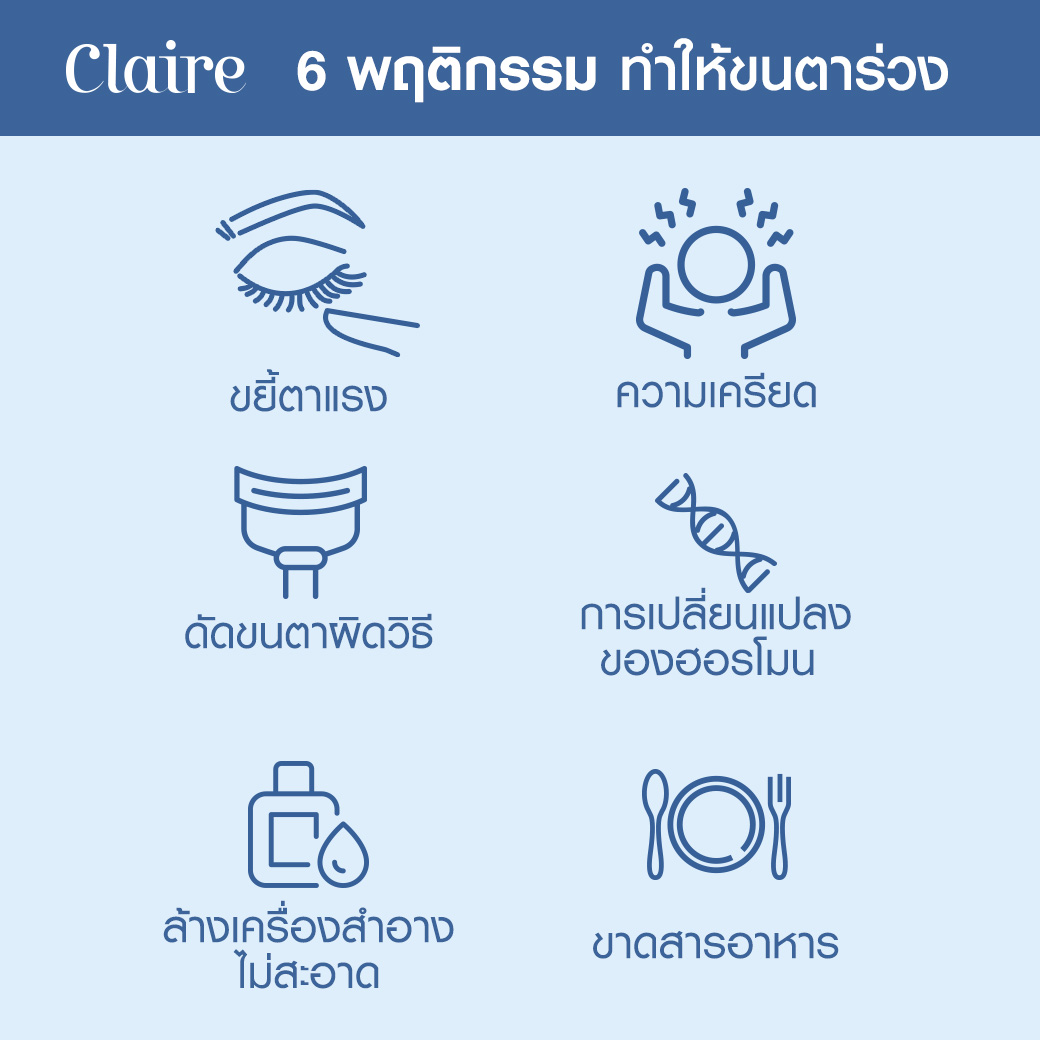 พฤติกรรมทำให้ขนตาร่วง-ขนตาร่วง