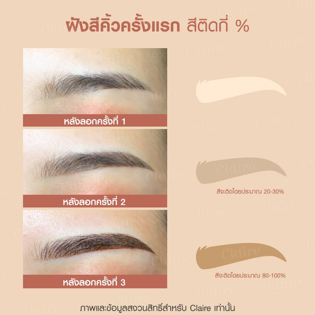 สักคิ้วครั้งแรกสีติดกี่%-สักคิ้ว-สักคิ้ว6มิติ-สักคิ้วกี่วันลอก-สักคิ้วcombo-ฝังสีคิ้วCombo-รีวิวฝังสีคิ้วclaire