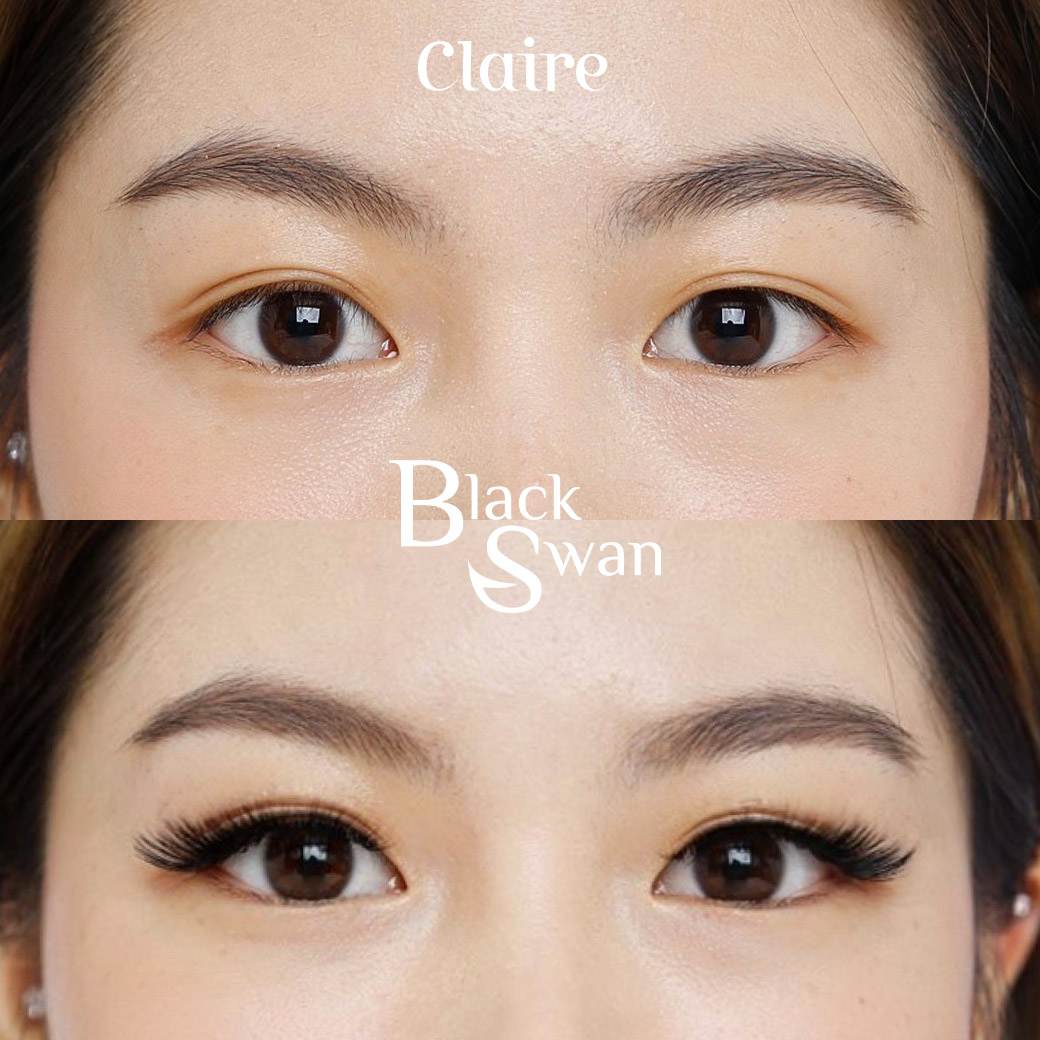 ต่อขนตา Claire,ต่อขนตาสไตล์ Black swan,รีวิวต่อขนตา