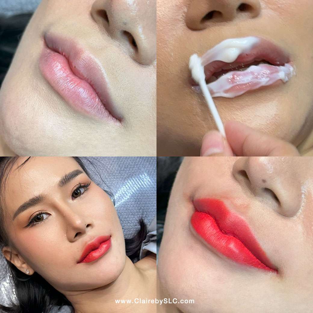 รีวิวฝังสีปาก Claire,รีวิวสักปาก,สักปาก,ฝังสีปาก,ฝังสีปาก Russian Volume Lips